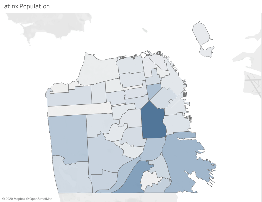 Latinx Population, San Francisco